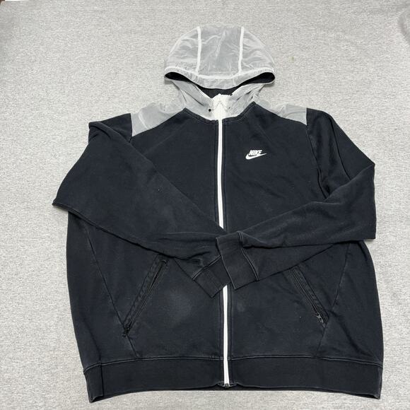 Nike Other - Nike Jacket Mens Black Sportswear Bomber Long Sleeve Full Zip Rain Snow Size 2XL
